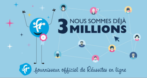 Le .fr passe la barre des 3 000 000	 !