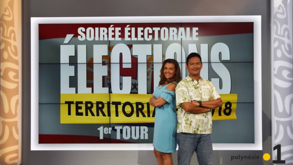 Soirée électorale Élections territoriales 2018 sur Polynésie la 1ère