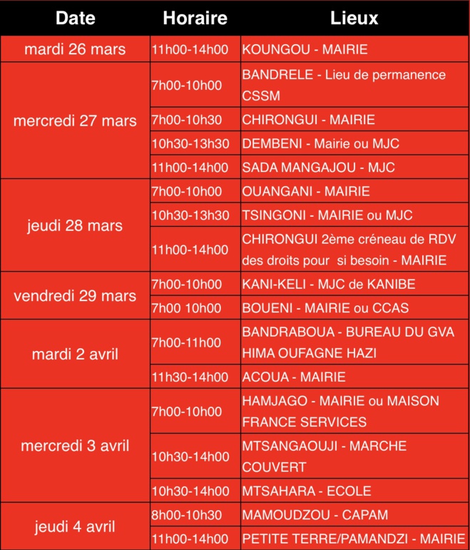 MSA : Nouvelle mission à Mayotte du 26 mars au 4 avril