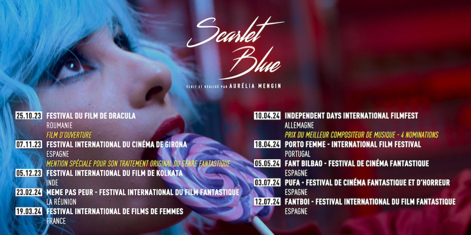 SCARLET BLUE : 2 Sélections Officielles pour le dernier long-métrage d'Aurélia Mengin en Espagne