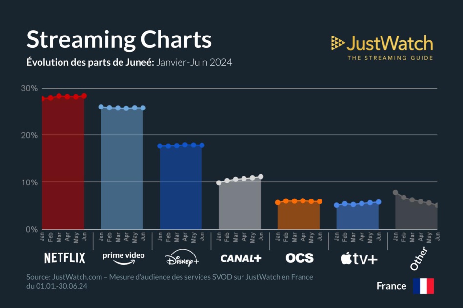 SVOD: Rapport sur les parts de marché au 2e trimestre en France. Netflix leader incontestable !