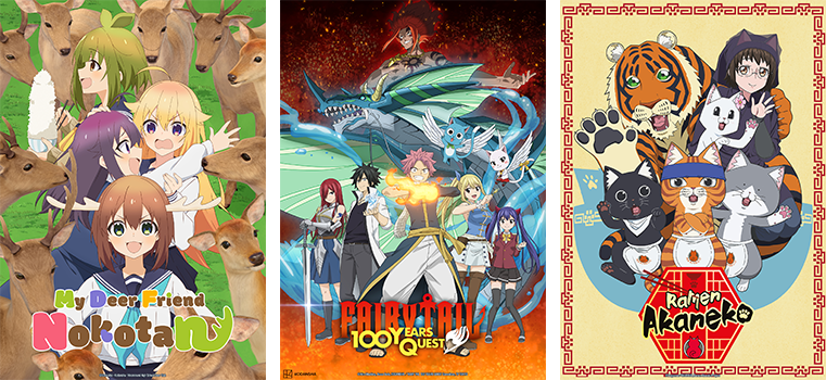 "My Deer Friend Nokotan", "Fairy Tail : 100 Years Quest", "Ramen Akaneko" : J-ONE lance 3 nouveaux animés inédits et diffusés juste après le Japon