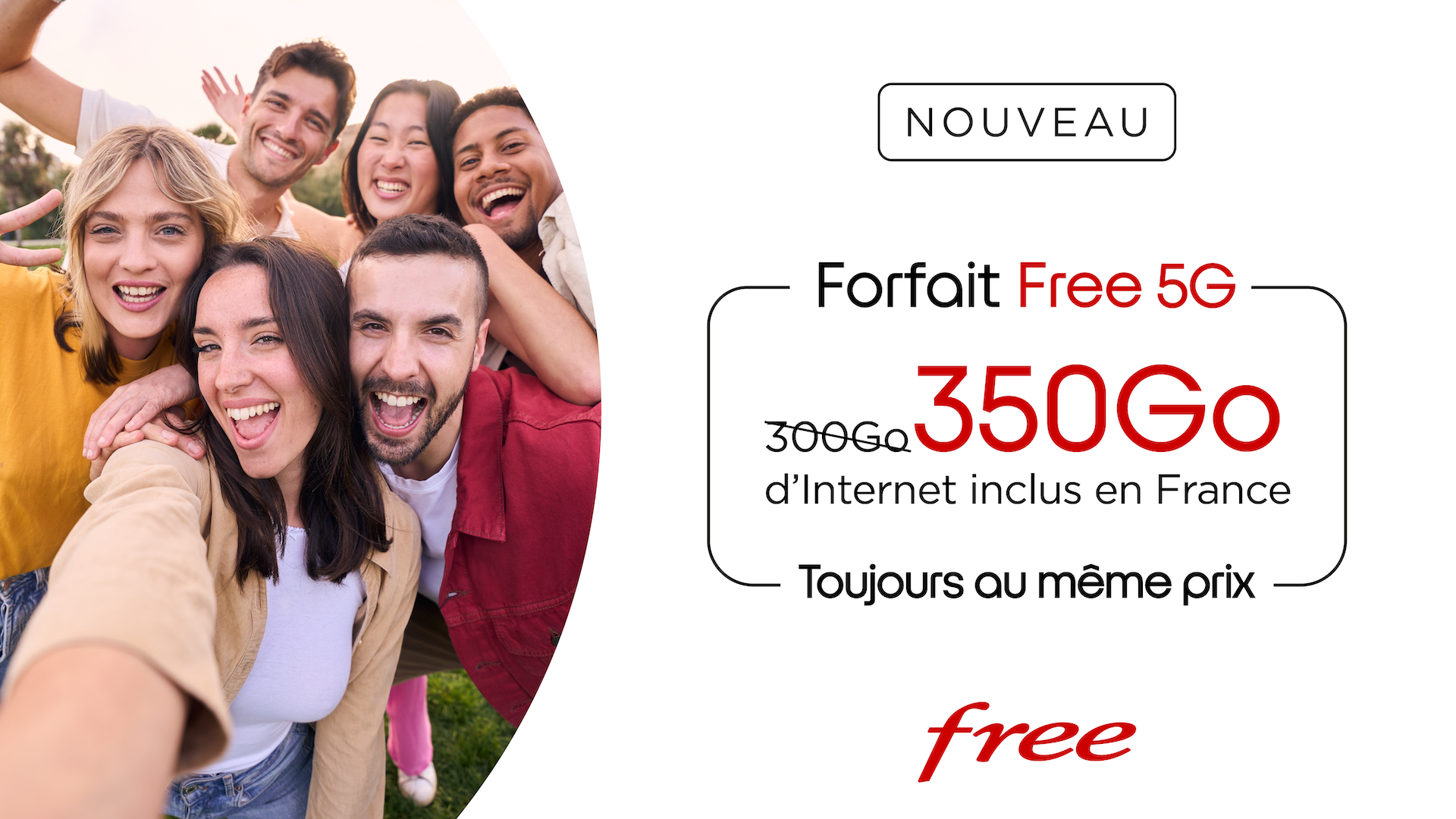 Free augmente à 350 Go/mois l’Internet inclus dans le Forfait Free 5G sans supplément de prix