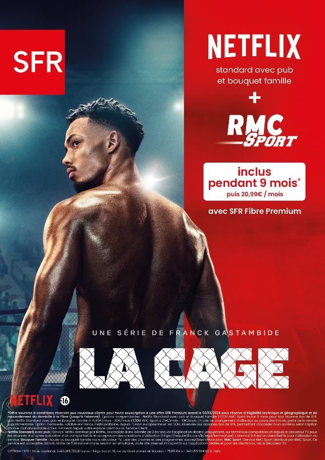 SFR avec RMC Sport et Netflix : une offre de divertissement et de sport