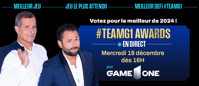 La cérémonie des #TEAMG1 Awards, diffusée le 18 décembre sur Game One