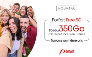 Free augmente à 350 Go/mois l’Internet inclus dans le Forfait Free 5G sans supplément de prix