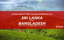 Forfait Free : le Sri Lanka et le Bangladesh inclus dans les 25Go/mois de data en roaming