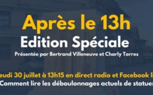 Edition Spéciale: "Comment lire les déboulonnages actuels de statues ?" ce jeudi sur Guyane La 1ère