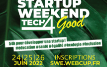 Ouverture des inscriptions : Startup Weekend #Tech4Good