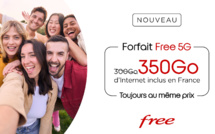 Free augmente à 350 Go/mois l’Internet inclus dans le Forfait Free 5G sans supplément de prix